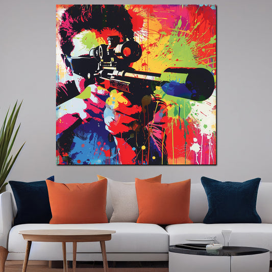 Quadro Abstract Splash Retro Shot Pop Art