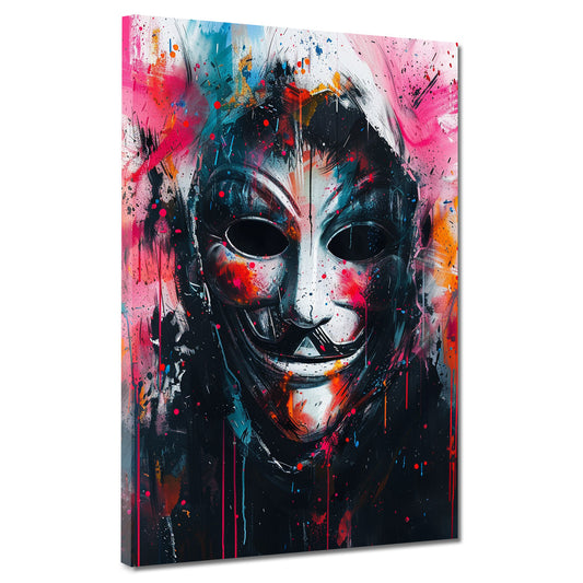 Quadro Anonymous maschera Guy Fawkes arte moderna