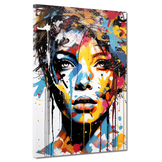 Quadro Astratto Donna Pop Art Colour Edition