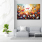 Quadro Astratto Fiori Paint Style