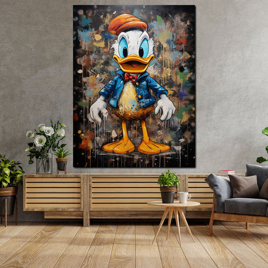 Quadro Comic Duck astratto Pop Art Style