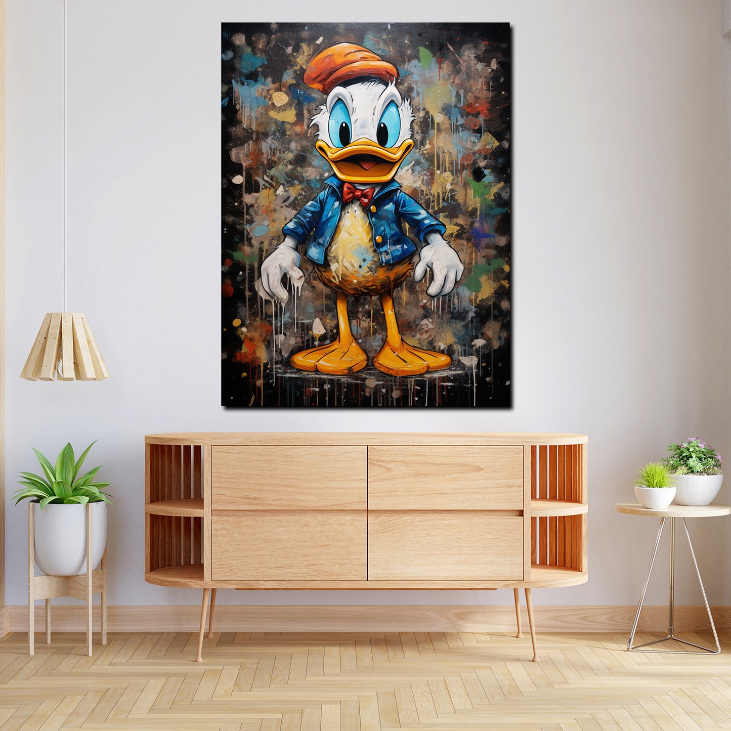 Quadro Comic Duck astratto Pop Art Style