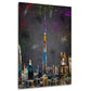 Quadro Dubai skyline con graffiti e street art