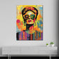 Quadro Frida moderna con occhiali da sole in stile pop art vivace