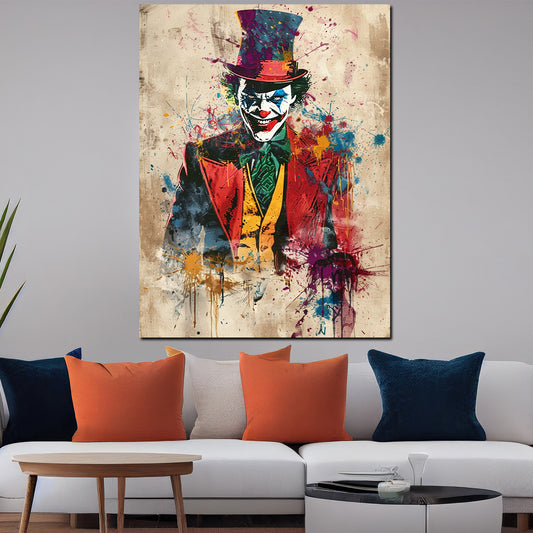 Quadro Joker in stile Pop Art colorato