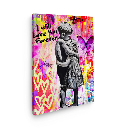 Quadro Kids Street Art Love Forever