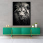 Quadro Leone Frontale Black Style