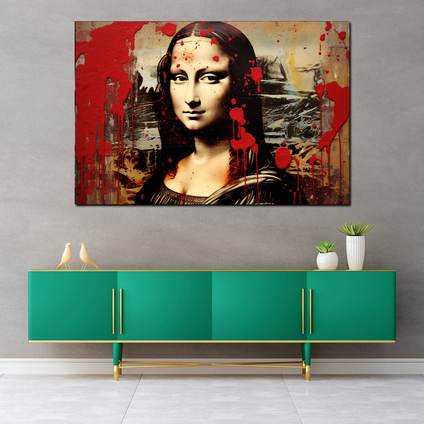 Quadro Mona Lisa arte astratta