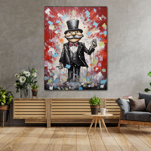 Quadro Mr. Monopoly Abstract Style