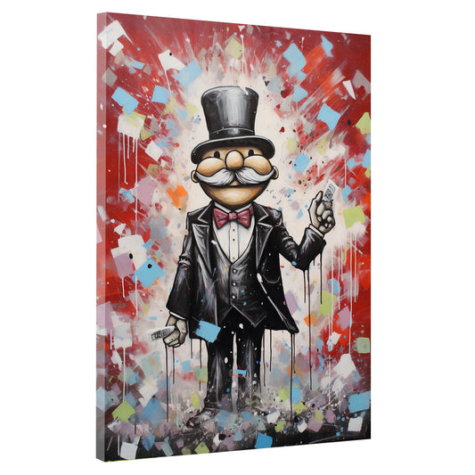 Quadro Mr. Monopoly Abstract Style