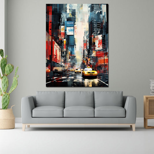 Quadro New York City arte astratta USA