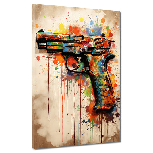 Quadro Pistol Art Pop Art abstrakt