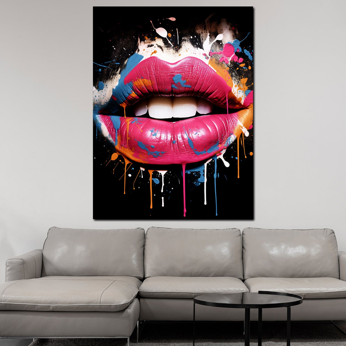 Quadro Pop Art Color Lips Labbra