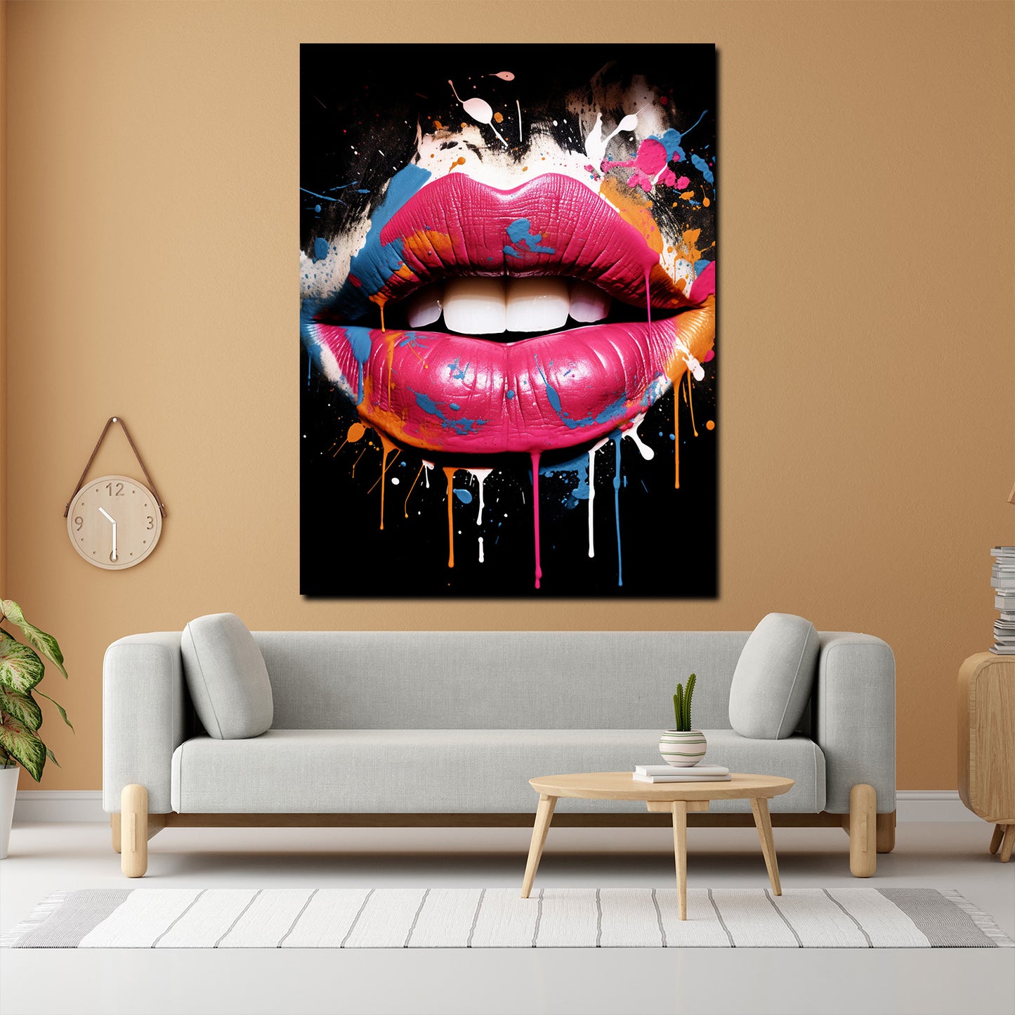 Quadro Pop Art Color Lips Labbra