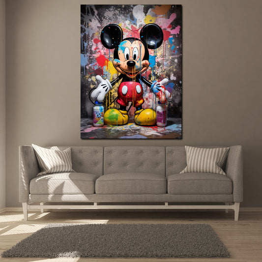 Quadro Pop Art Topolino Abstract Comic Style