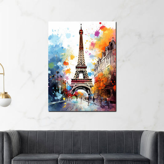 Quadro Pop Art Torre Eiffel Parigi Splash