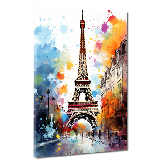 Quadro Pop Art Torre Eiffel Parigi Splash