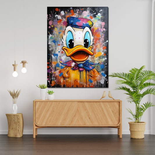 Quadro Pop Art astratto Duck Style