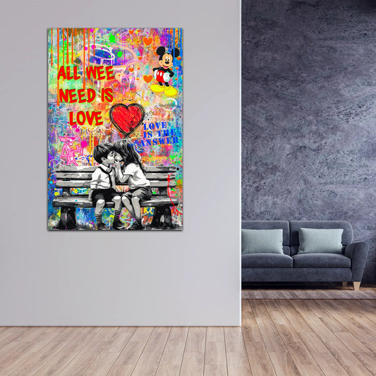 Compra Pop Art segui i tuoi sogni quadri su tela quadri da parete - formato  verticale - 150 x 100 cm all'ingrosso