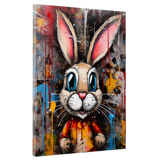 Quadro stampa su tela Rabbit Abstract Pop Art Style