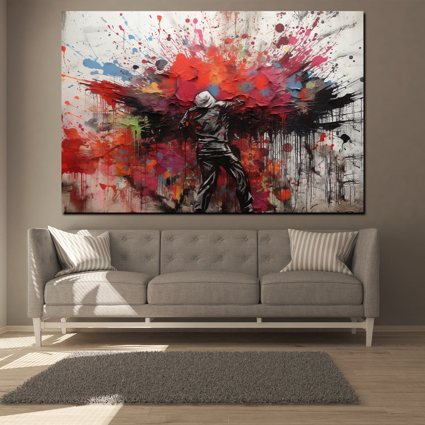 Quadro Street Art Splatter abstrakt