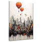 Quadro Street art City Style con palloncini