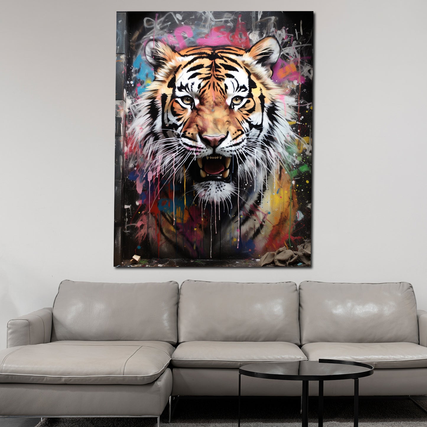 Quadro Tigre Abstract Colour, Pop Art