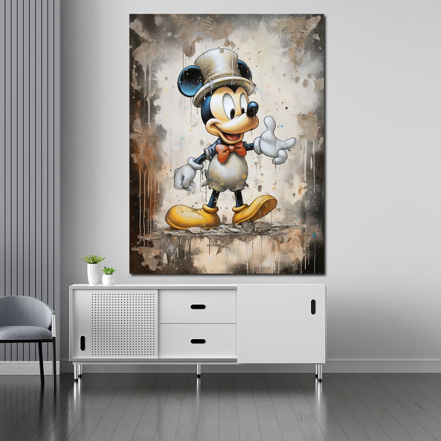 Quadro Topolino Abstract Style