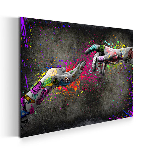 Quadro Touch Graffiti Mani Pop Art Style