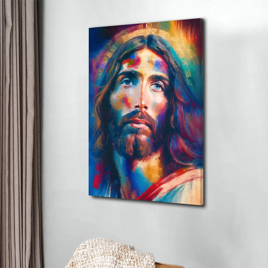 Quadro abstrakt Gesù Cristo Paint Style