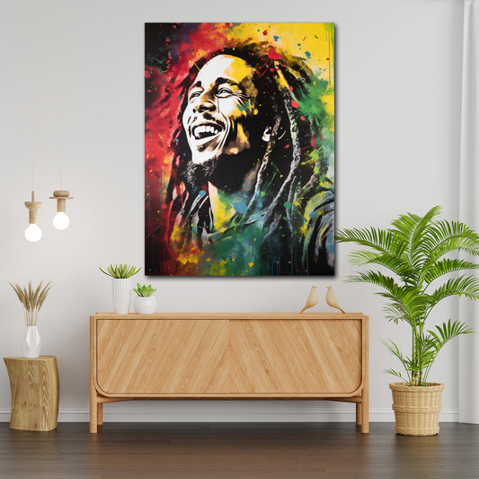 Quadro astratto Bob Reggae, Pop Art