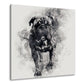 Quadro astratto Bulldog Stile Fumo