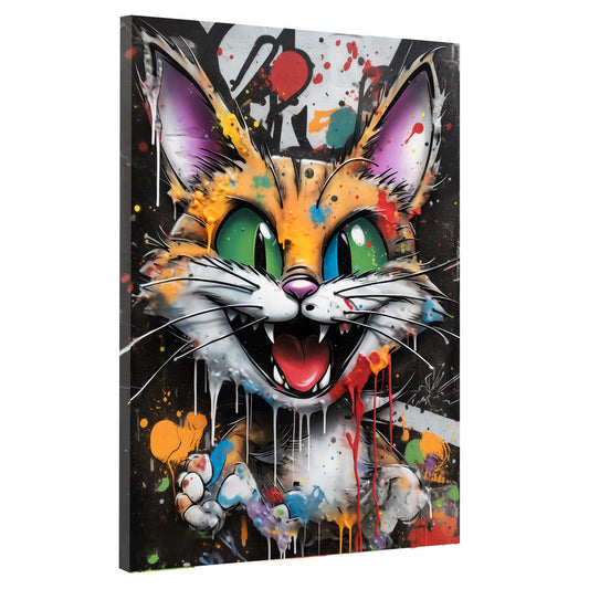 Quadro astratto Cat Pop Art Style