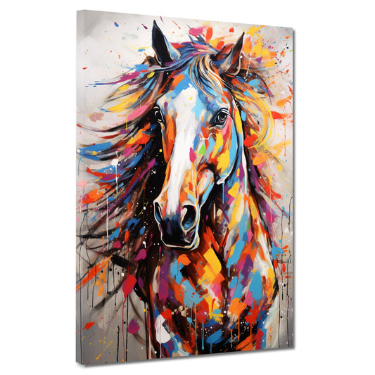 Quadro astratto Cavallo Pop Art Colour Style