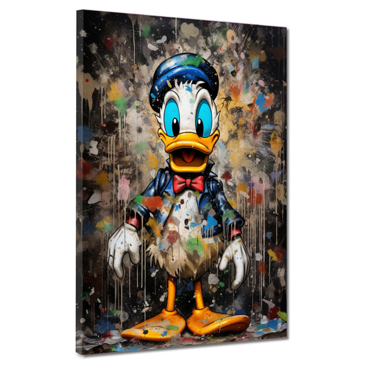 Quadro astratto Comic Duck Pop Art Colour