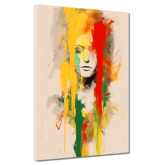 Quadro astratto Face Yellow