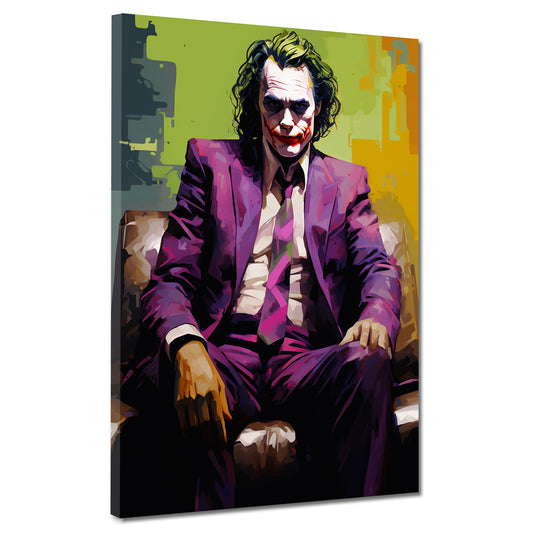 Quadro astratto Joker seduto pop art