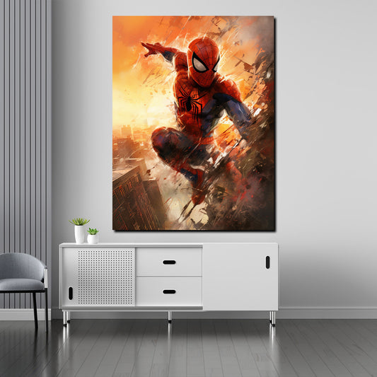 Quadro astratto Spider Man