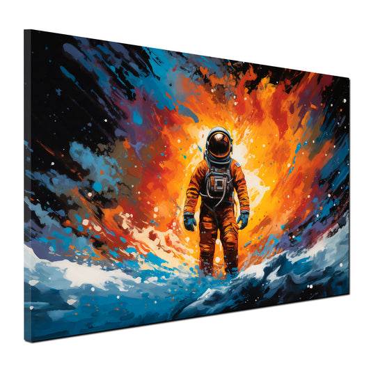 Quadro astratto astronauta spazio