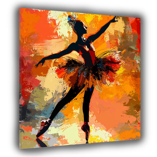 Quadro astratto ballerina in colori vivaci