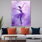 Quadro astratto ballerina in viola scintillante