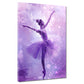 Quadro astratto ballerina in viola scintillante