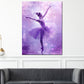 Quadro astratto ballerina in viola scintillante