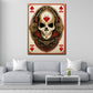 Quadro astratto carta Skull Style