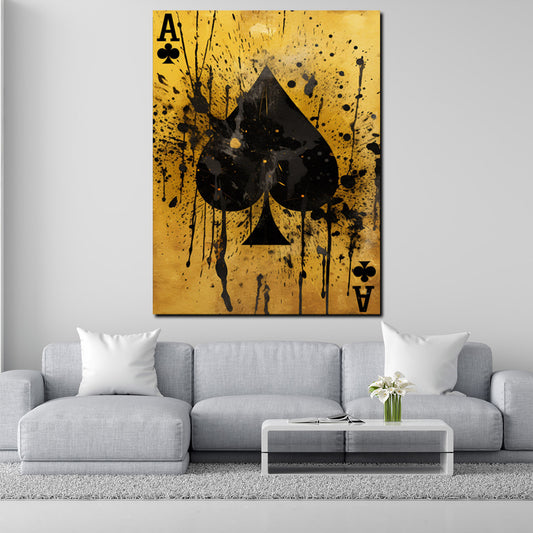 Quadro astratto carta da gioco Yellow Style