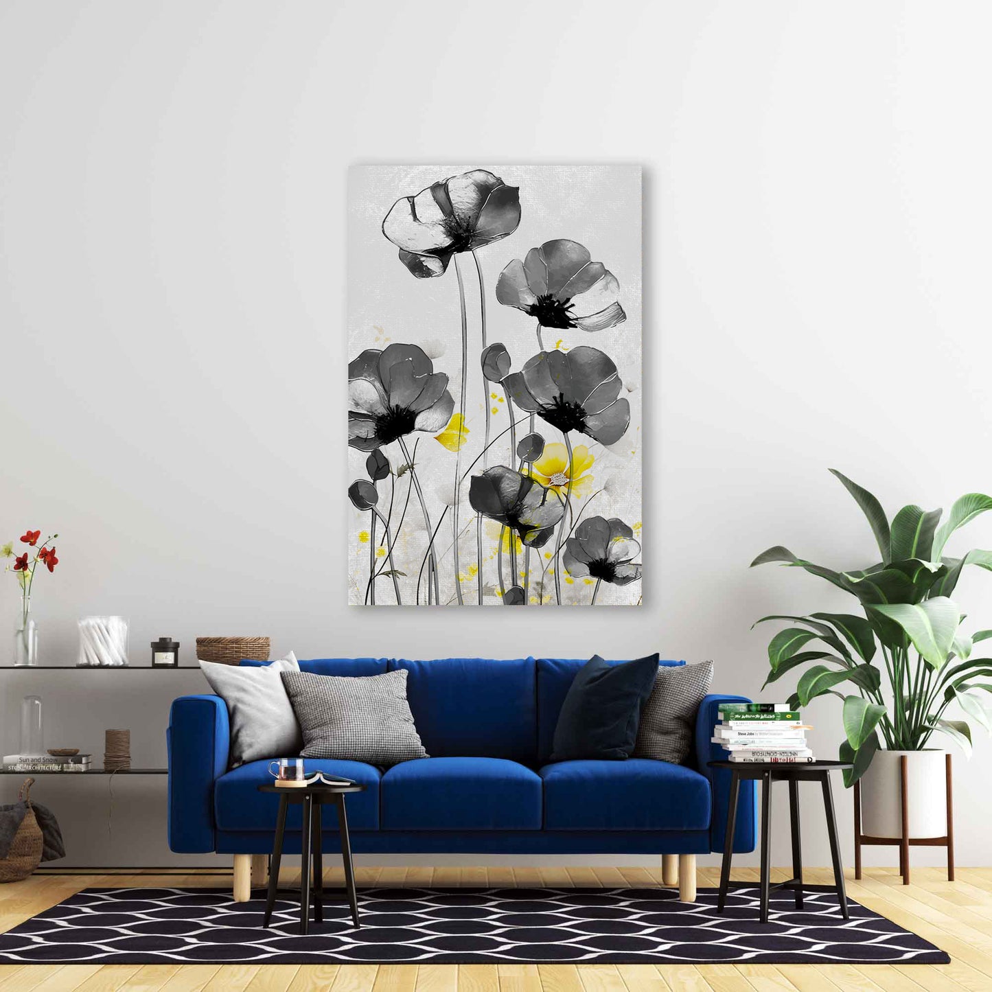 Quadro astratto con fiori