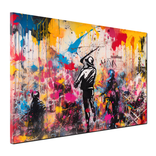 Quadro astratto figure Street Art Multicolor Style