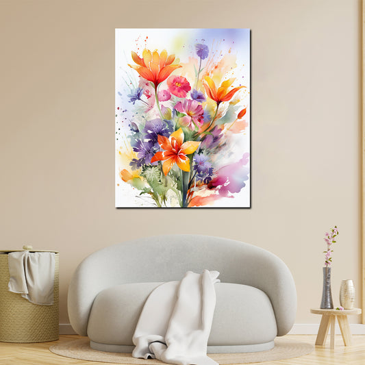 Quadro astratto mazzo di fiori