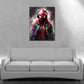 Quadro astratto spiderman con cuffie