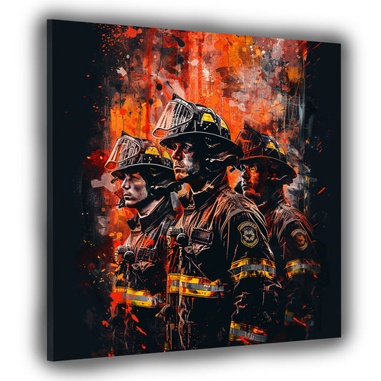 Quadro astratto vigili del fuoco orgogliosi In the line of duty